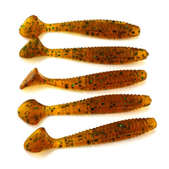 HENGJIA SO0205P 5 PCS 8cm/5g  Screw Tail Soft Fishing Lure Artificial Baits, SO0205P