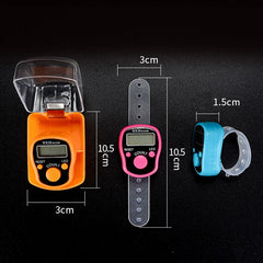 High Quality Ring Counter With LED Light, Electronic Finger Ring Counter, Random Color Delivery, 1 PCS