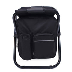 Outdoor Portable Folding Camping Chair Light Fishing Beach Chair Stainless Steel Pipe Folding Chair with Ice Bag, Stainless Steel Folding Chair(Black), Stainless Steel Folding Chair(Green), Stainless Steel Folding Chair(Blue)                           ...