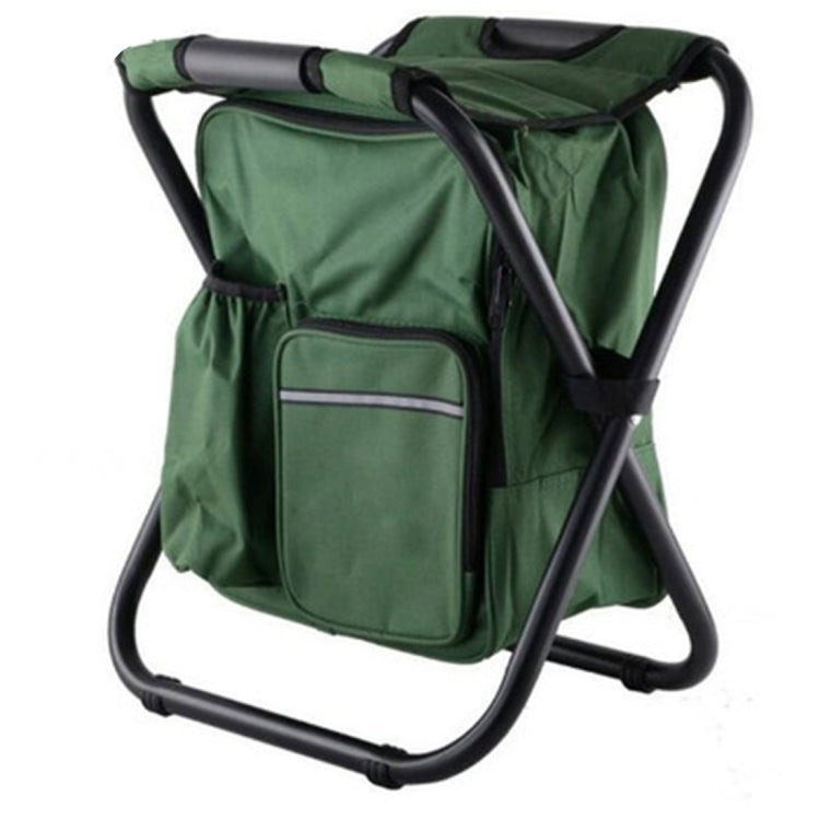 Outdoor Portable Folding Camping Chair Light Fishing Beach Chair Stainless Steel Pipe Folding Chair with Ice Bag, Stainless Steel Folding Chair(Black), Stainless Steel Folding Chair(Green), Stainless Steel Folding Chair(Blue)                           ...