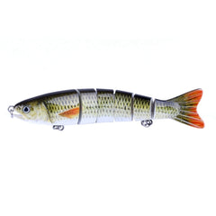 HENGJIA JM026 6# 12.7cm 22g Multi-section Plastic Hard Baits Artificial Fishing Lures with Treble Hook, Random Color Delivery, JM026 6# 12.7cm