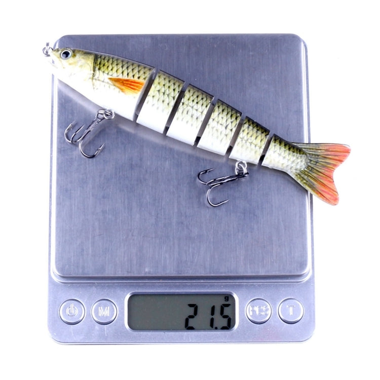 HENGJIA JM026 6# 12.7cm 22g Multi-section Plastic Hard Baits Artificial Fishing Lures with Treble Hook, Random Color Delivery, JM026 6# 12.7cm