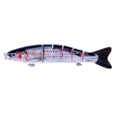 HENGJIA JM026 6# 12.7cm 22g Multi-section Plastic Hard Baits Artificial Fishing Lures with Treble Hook, Random Color Delivery, JM026 6# 12.7cm