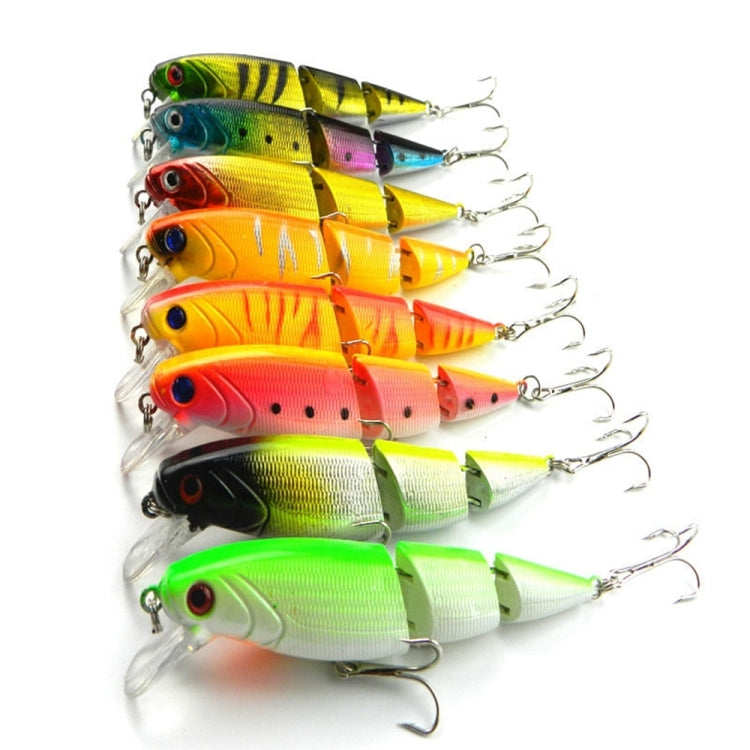 HENGJIA JM001-X 10.5cm 14g Multi-section Plastic Hard Baits Artificial Fishing Lures with Treble Hook, Random Color Delivery, JM001-X 10.5cm