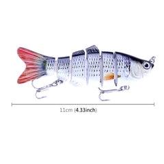 HENGJIA JM020 11cm 18g Multi-section Plastic Hard Baits Fishing Lures Set Fishing Tackle Baits, 1#, 2#, 3#, 4#, 5#