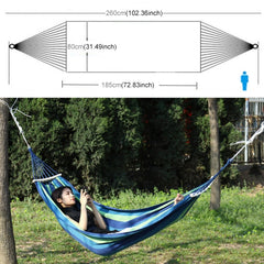 Outdoor Rollover-resistant Single Person Canvas Hammock Portable Beach Swing Bed with Wooden Sticks, Size: 185 x 80cm, Size: 185 x 80cm, Size: 185 x 80cm(Red)