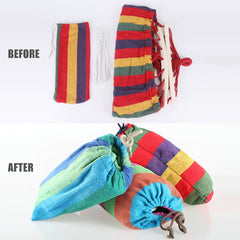 Outdoor Rollover-resistant Single Person Canvas Hammock Portable Beach Swing Bed with Wooden Sticks, Size: 185 x 80cm, Size: 185 x 80cm, Size: 185 x 80cm(Red)