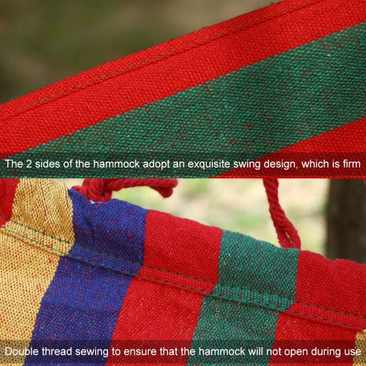 Outdoor Rollover-resistant Single Person Canvas Hammock Portable Beach Swing Bed with Wooden Sticks, Size: 185 x 80cm, Size: 185 x 80cm, Size: 185 x 80cm(Red)