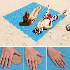 Sand Free Mat Lightweight Foldable Outdoor Picnic Mattress Camping Cushion Beach Mat, Size: 2x1.5m, 2 x 1.5m(Blue), 2 x 1.5m(Pink), 2 x 1.5m(Green)
