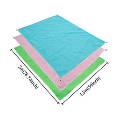 Sand Free Mat Lightweight Foldable Outdoor Picnic Mattress Camping Cushion Beach Mat, Size: 2x1.5m, 2 x 1.5m(Blue), 2 x 1.5m(Pink), 2 x 1.5m(Green)