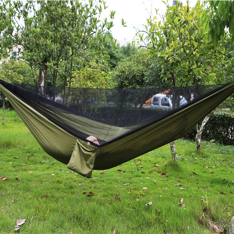 Portable Outdoor Parachute Hammock with Mosquito Nets, Blue, Army Green, Black, Dark Blue + Baby Blue, Pink Blue, Green