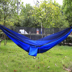 Portable Outdoor Parachute Hammock with Mosquito Nets, Blue, Army Green, Black, Dark Blue + Baby Blue, Pink Blue, Green