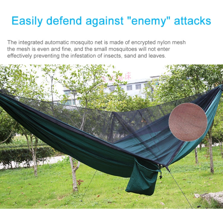 Portable Outdoor Parachute Hammock with Mosquito Nets, Blue, Army Green, Black, Dark Blue + Baby Blue, Pink Blue, Green