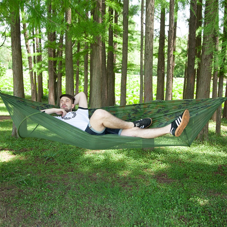 Portable Outdoor Camping Full-automatic Nylon Parachute Hammock with Mosquito Nets, Size : 290 x 140cm, 290x140cm Dark Green, 290x140cm Pink Blue, 290x140cm Green, 290x140cm Blue, 290x140cm Orange, 290x140cm Camouflage, 290x140cm Army Green            ...