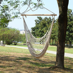 Aotu AT6732 Outdoor Cotton Rope Net Swing Frame Hanging Chair Hammock, Size: 130x90cm, Size: 130x90cm