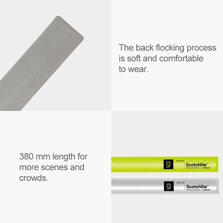 4 PCS Original Xiaomi Youpin Scotchlite Reflective Wristband Safety Reflective Wrist Belt, 4 PCS