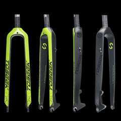 TOSEEK Ultra Light 29 Inch 435mm Mountain Bike Full Carbon Front Fork Straight Head Tube Disc Brake, 29 Inch 435mm