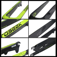 TOSEEK Ultra Light 29 Inch 435mm Mountain Bike Full Carbon Front Fork Straight Head Tube Disc Brake, 29 Inch 435mm