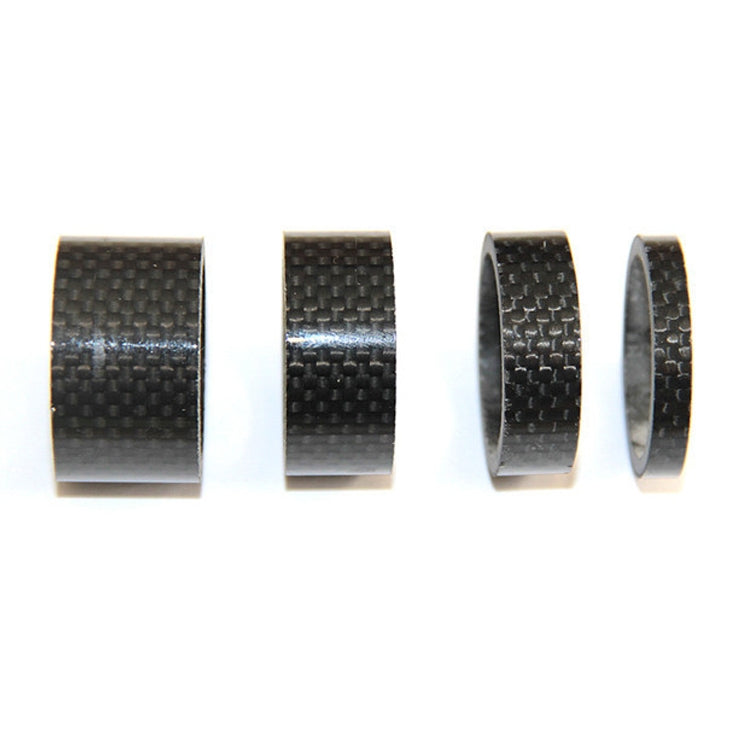 Bicycle Front Fork Headset Carbon Fiber Gasket Stem Wrist Backing Ring 3K Carbon Fiber 5 / 10 / 15 / 20mm, 4pcs /Set