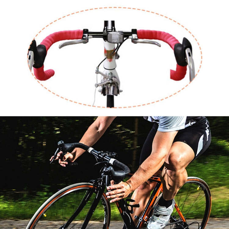 1 Pair Cycling Road Bike Sports Bicycle Cork Handlebar Tape Wrap + 2 Bar Plug, 2m Red, 2m White, 2m Yellow, 2m Black, 2m Green, 2m Blue