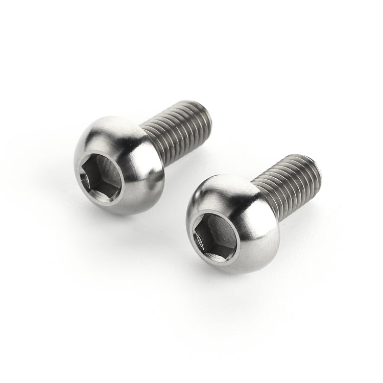 2 PCS Bicycle Accessories Titanium Bottle Cage Screw M5 12mm, 12mm