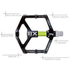 SHANMASHI 1031 Magnesium Alloy Pedal Non-slip Comfortable Bicycle Folding Pedal
