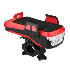 USB Charging Bicycle Light Front Handlebar Led Light , with Holder & Electric Horn, 2400mAh Battery