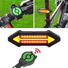 Bicycle Tail Light Intelligent Wireless Remote Control Turn Signal Warning Light, Turn Signal Warning Light