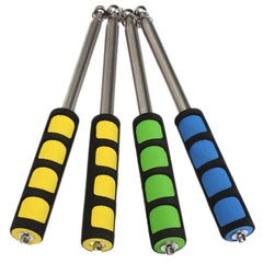 2.5M 10 Knots Telescopic Stainless Steel Rubber Sleeve Teaching Stick Guide Signal Flag, Random Color Delivery, 2.5M 10 Knots