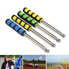 2M 9 Knots Telescopic Stainless Steel Rubber Sleeve Teaching Stick Guide Signal Flag, Random Color Delivery, 2M 9 Knots