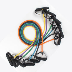 Fitness Exercise Resistance Bands Stretch Elastic Rope Workout Yoga Rally Muscle Training Exercise Rope, Size:5*10*1200mm, Random Color Delivery, Size:5*10*1200mm