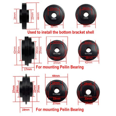 BIKERSAY BT040S3 Bicycle Press-in Type Axis Bracket Static Installation Removal Tool Set, Simple Edition, BT040S3