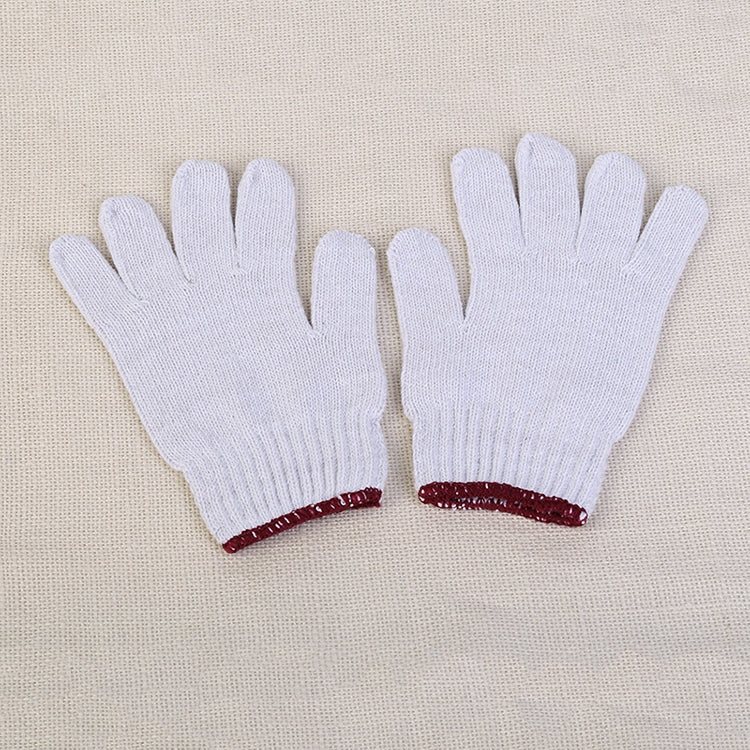 12 Pairs Labor Supplies Breathable Wear-Resistant Protection Cotton Yarn Gloves, 12 Pairs
