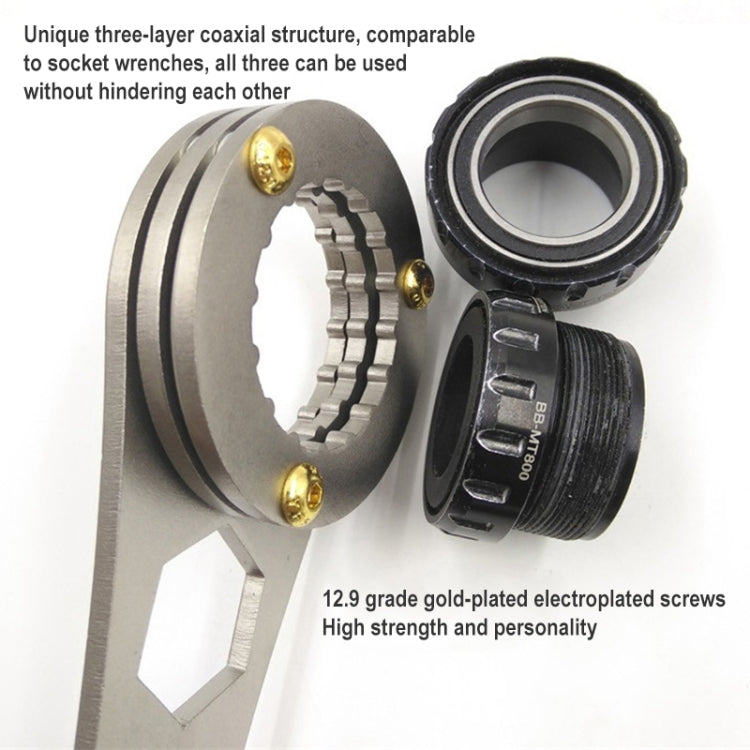 BIKERSAY GK-BB01 Bike Multi-Function Wrench Shaft Removal Tool BBR60 MT800 BB9000, GK-BB01