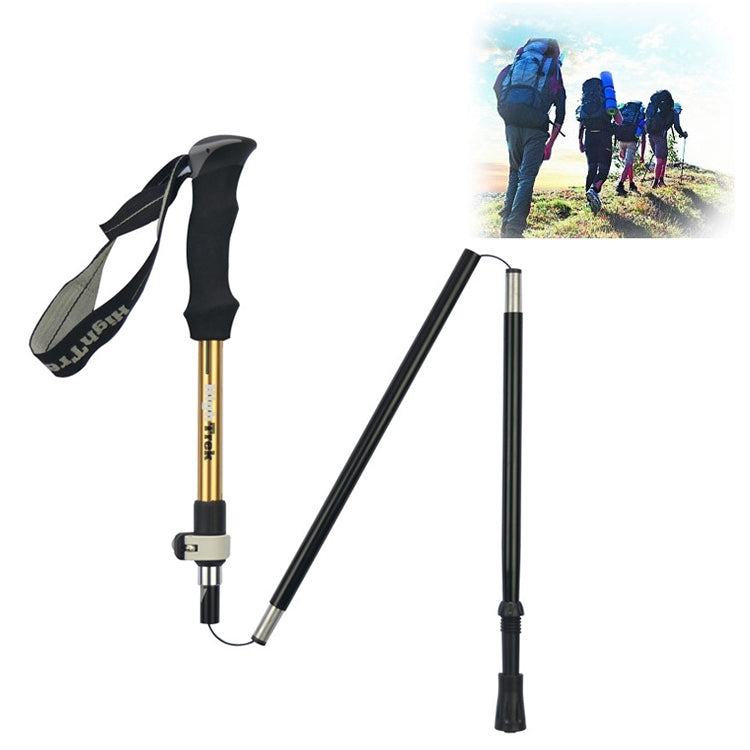 Outdoor Mountaineering Portable Foldable Ultra light Aluminium Alloy Alpenstocks Trekking Poles, Length : 35-125CM, Length : 35-125CM (Gold), Length : 35-125CM (Blue), Length : 35-125CM (Red)