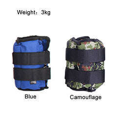 A Pair of Selling Fitness Loading Equipment Ankle Weights Gaiter Sandbags, Adjustable Invisible Running Sports Sandbags, Weight: 3kg, Weight: 3kg