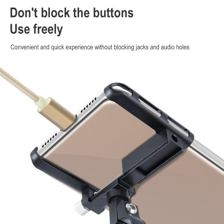 BIKERSAY MP007 Universal Aluminum Alloy Motorcycle Bicycle Phone Holder, MP007(Titanium Color)