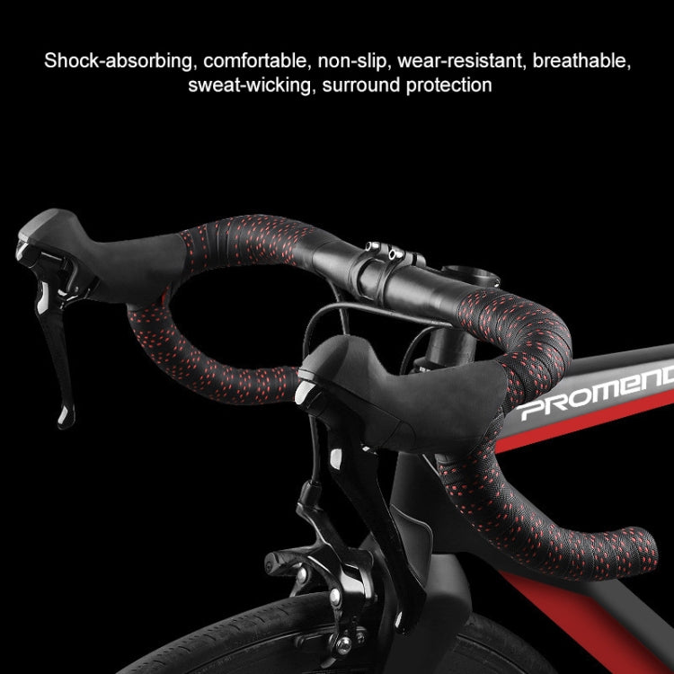 PROMEND GR-082 1 Pair Two-color Antiskid Bicycle Grips Tape, 215x3cm Black, 215x3cm Black+Green, 215x3cm Black Blue, 215x3cm Black Red, 215x3cm Black White