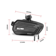 WILD MAN ES7 1.2L Rainproof Bicycle Bag Frame Front Top Tube Cycling Bag, ES7 (Black)