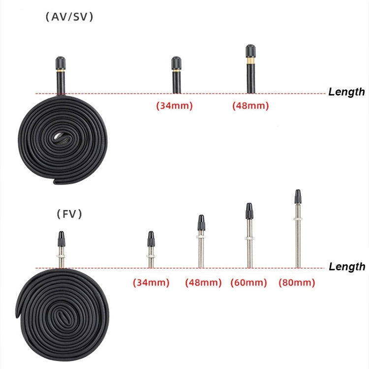 PROMEND 26 x 2.125 AV48 Mountain Bike Butyl Pneumatic Inner Tube, 26 x 2.125 AV48