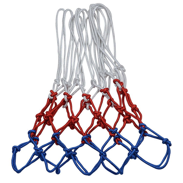 Bold Edition Polyester Rope Basketball Frame Net (White Red Blue), Bold Edition