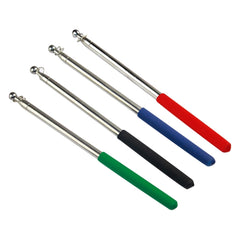 1M 5 Knots Telescopic Stainless Steel Rubber Sleeve Teaching Stick Guide Signal Flag, Random Color Delivery, 1M 5 Knots