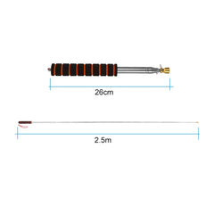 3M 11 Knots Telescopic Stainless Steel Sponge Golden Head Teaching Stick Guide Signal Flag, 3M 11 Knots