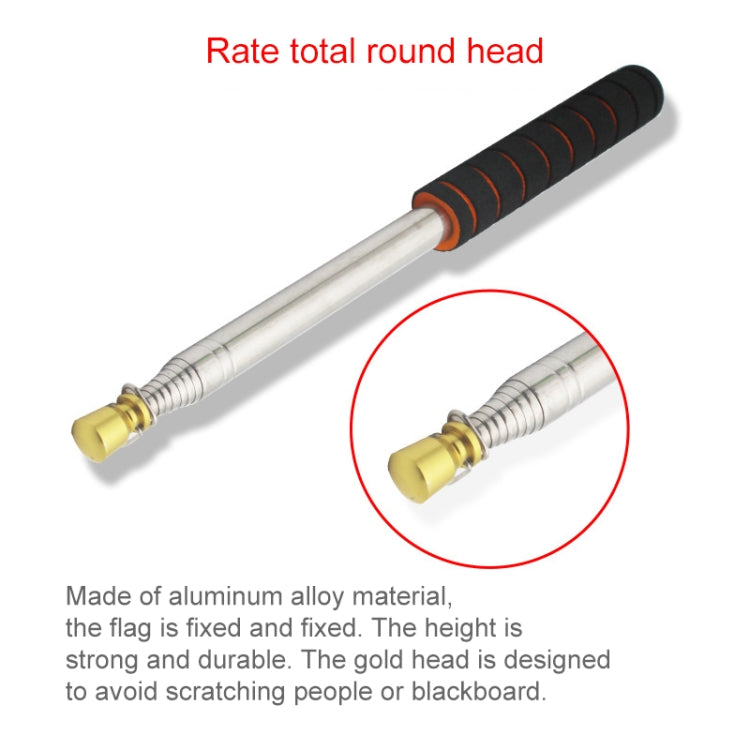 3M 11 Knots Telescopic Stainless Steel Sponge Golden Head Teaching Stick Guide Signal Flag, 3M 11 Knots