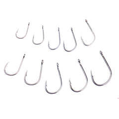 500 PCS Mixed Size Fish Barbed Hook Fishing Hooks with Hole, 6-15 # with Hole