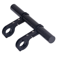 HLD-208 Mountainous Bicycle Carbon Fiber Handlebar Extension Frame Flashlight Bracket, Carbon Fiber Black