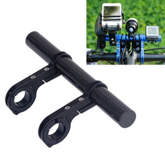 HLD-208 Mountainous Bicycle Carbon Fiber Handlebar Extension Frame Flashlight Bracket, Carbon Fiber Black