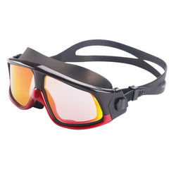 Colorful Large Frame Electroplating Anti-fog Silicone Swimming Goggles for Adults, 8801 (Red + Black), 8801 (Yellow + Black), 8801 (Blue + Black)