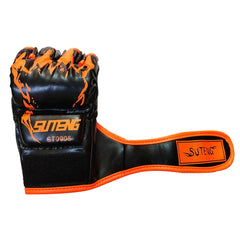 SUTENG Half Fingers Training Boxing Gloves for Adults, Half Fingers Orange, Half Fingers Green