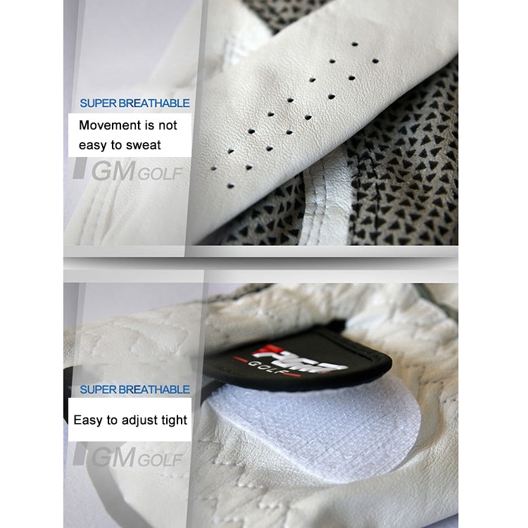 PGM Left Hand Sheepskin Anti-slip Particle Golf Men Gloves, Size: 25#, Size: 25#
